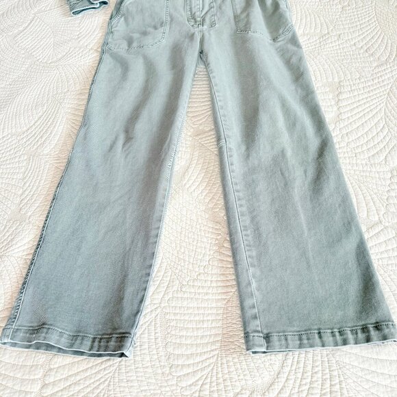 Faherty Overland Twill Utility Jumpsuit Olive Green Straight Leg Size M - Picture 13 of 17